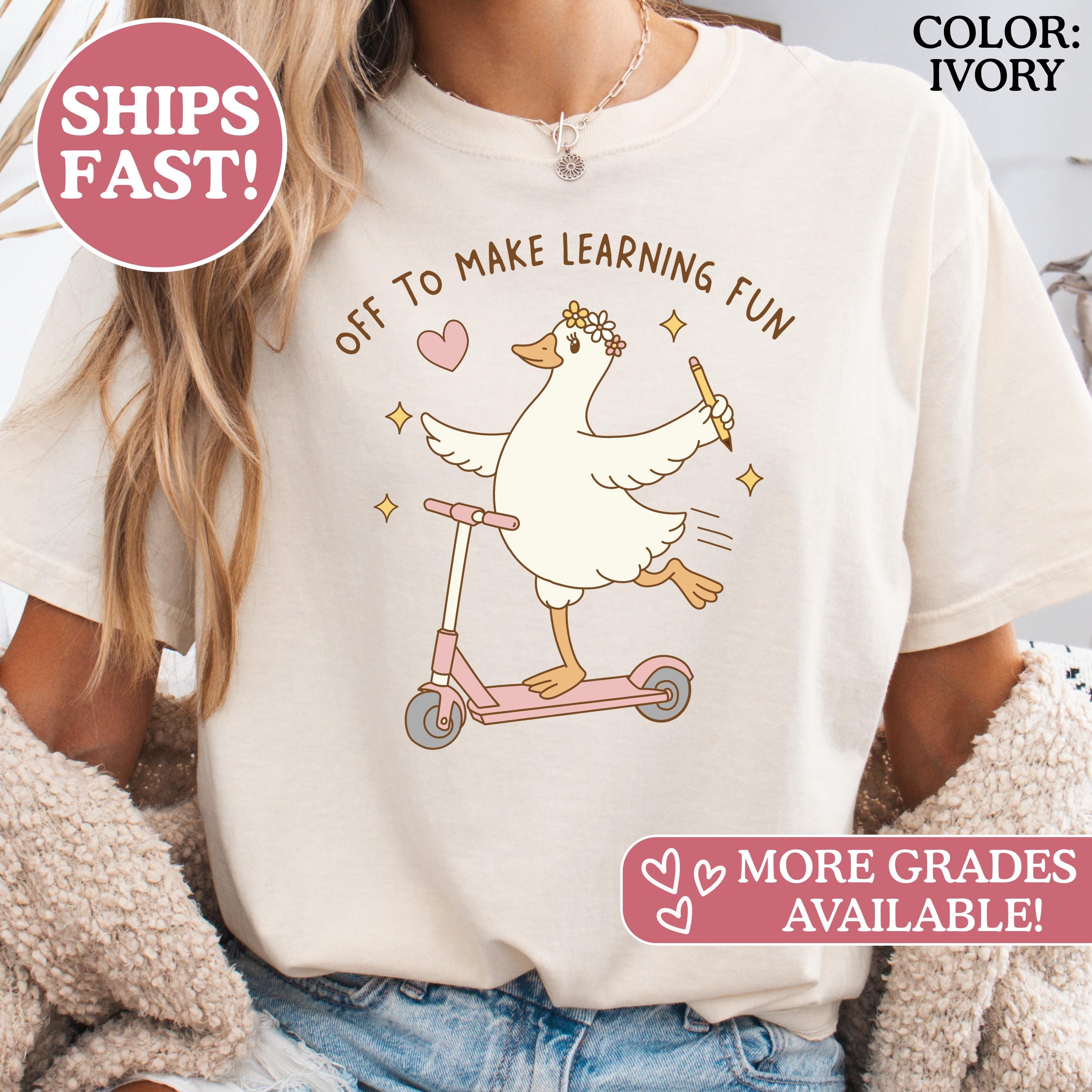 Comfort Colors Teacher Back School Goose Scooter Unisex