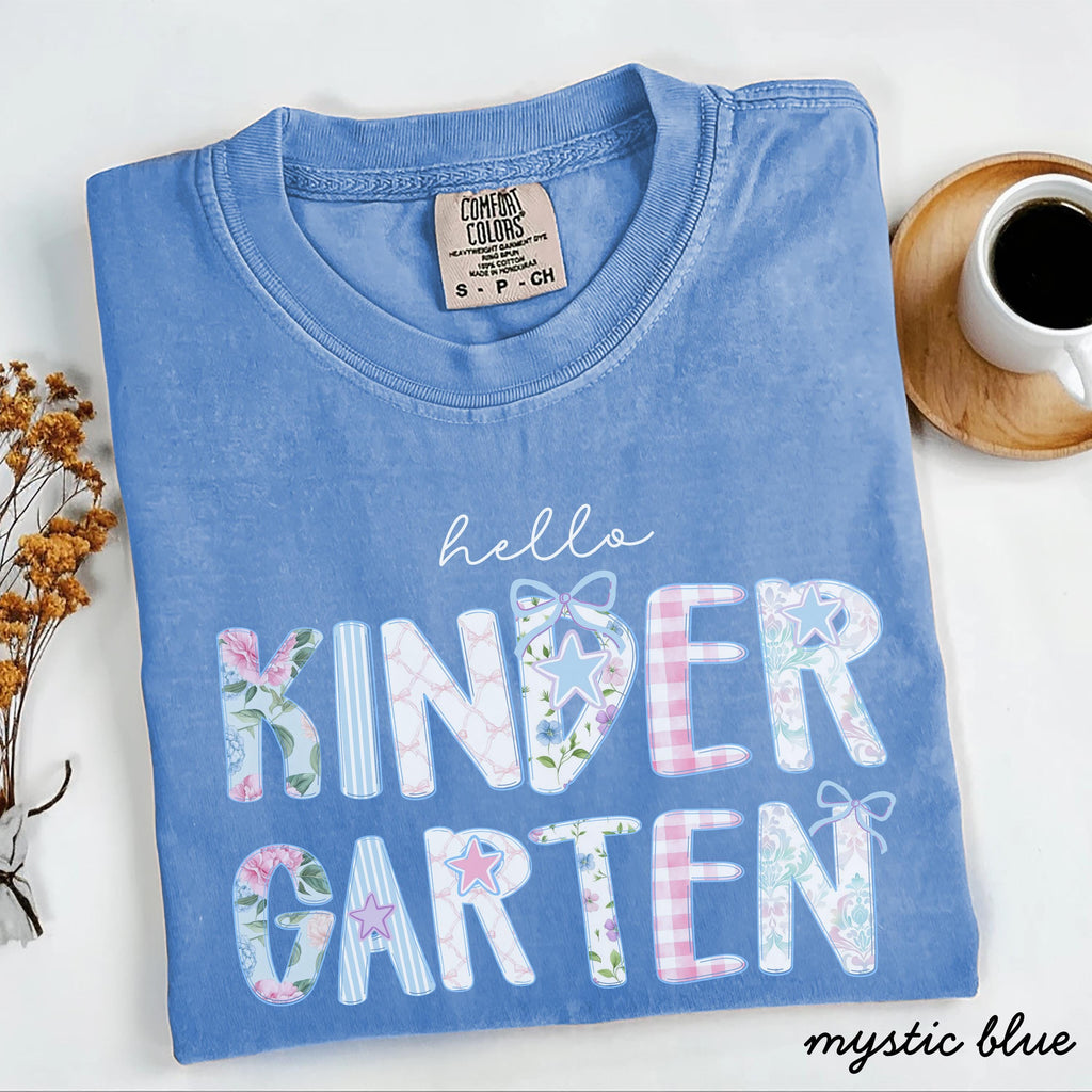 Kingergarten Comfort Colors Kindergarten Teacher Kindergarten Gingham Teacher Kindergarten Teacher Grandmillenial