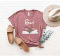 Read Floral Book Reading Book Wildflowers Book Read Book Tee Reading Time Librarian Teacher