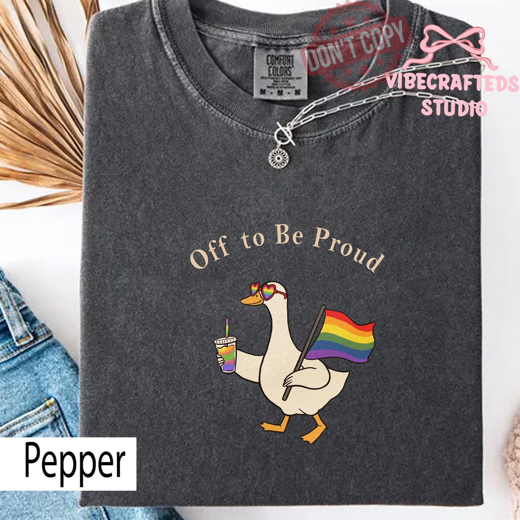 Comfort Colors Pride Goose Lgbt Rainbow Off Proud Gay Pride Lesbian Lgbtq Tee Goose