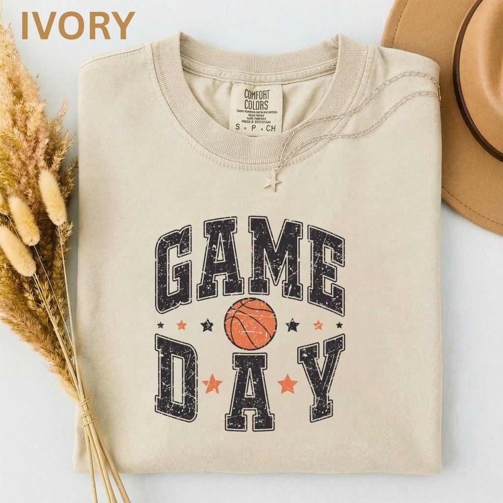 Comfort Colors Retro Basketball Game Day Basketball Player Basketball Season Basketball Mom