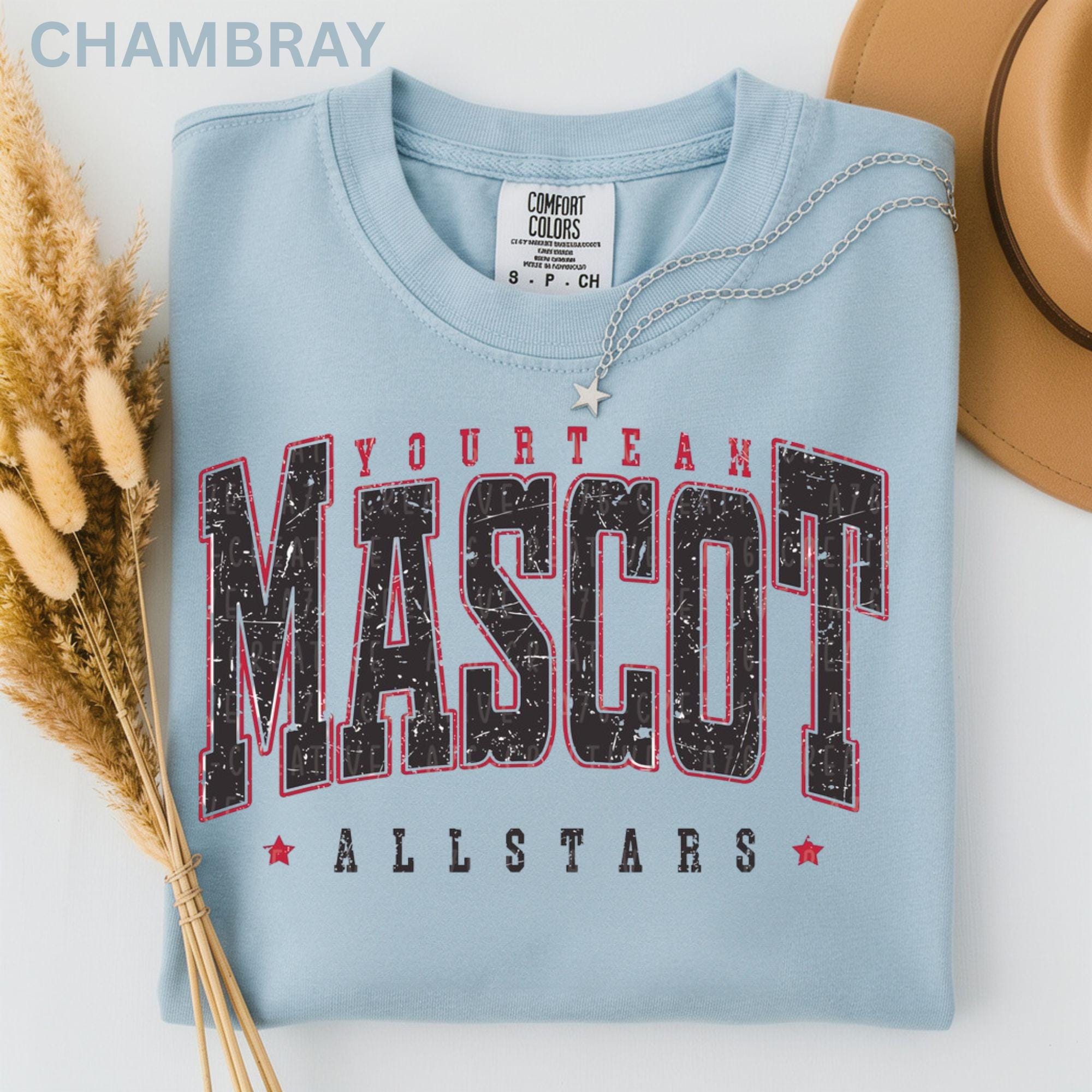 Comfort Colors Personalized Mascot Team Custom Retro Varsity Retro Varsity Custom