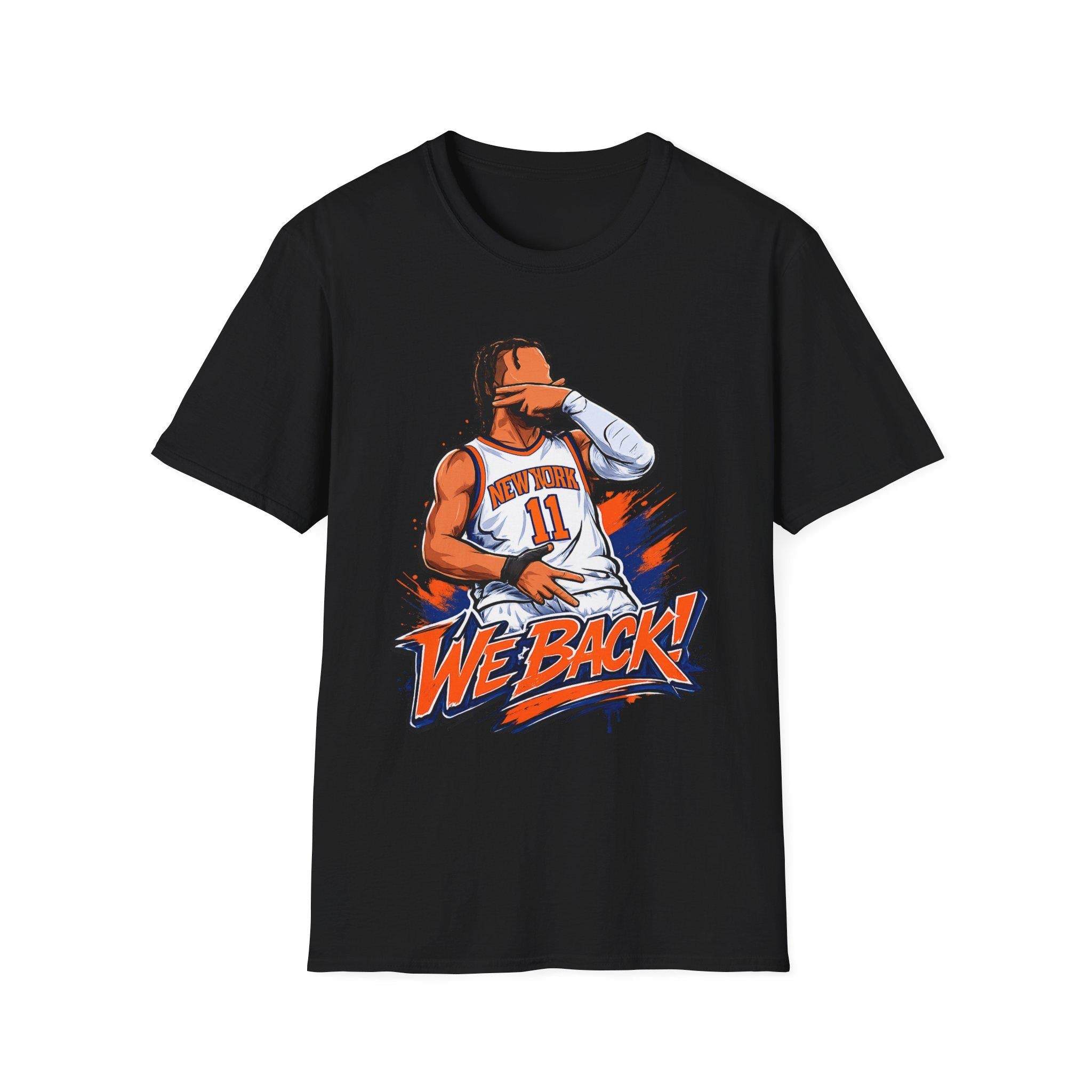 Knicks Brunson Back Team York Squad Goals White Tee Softstyle East