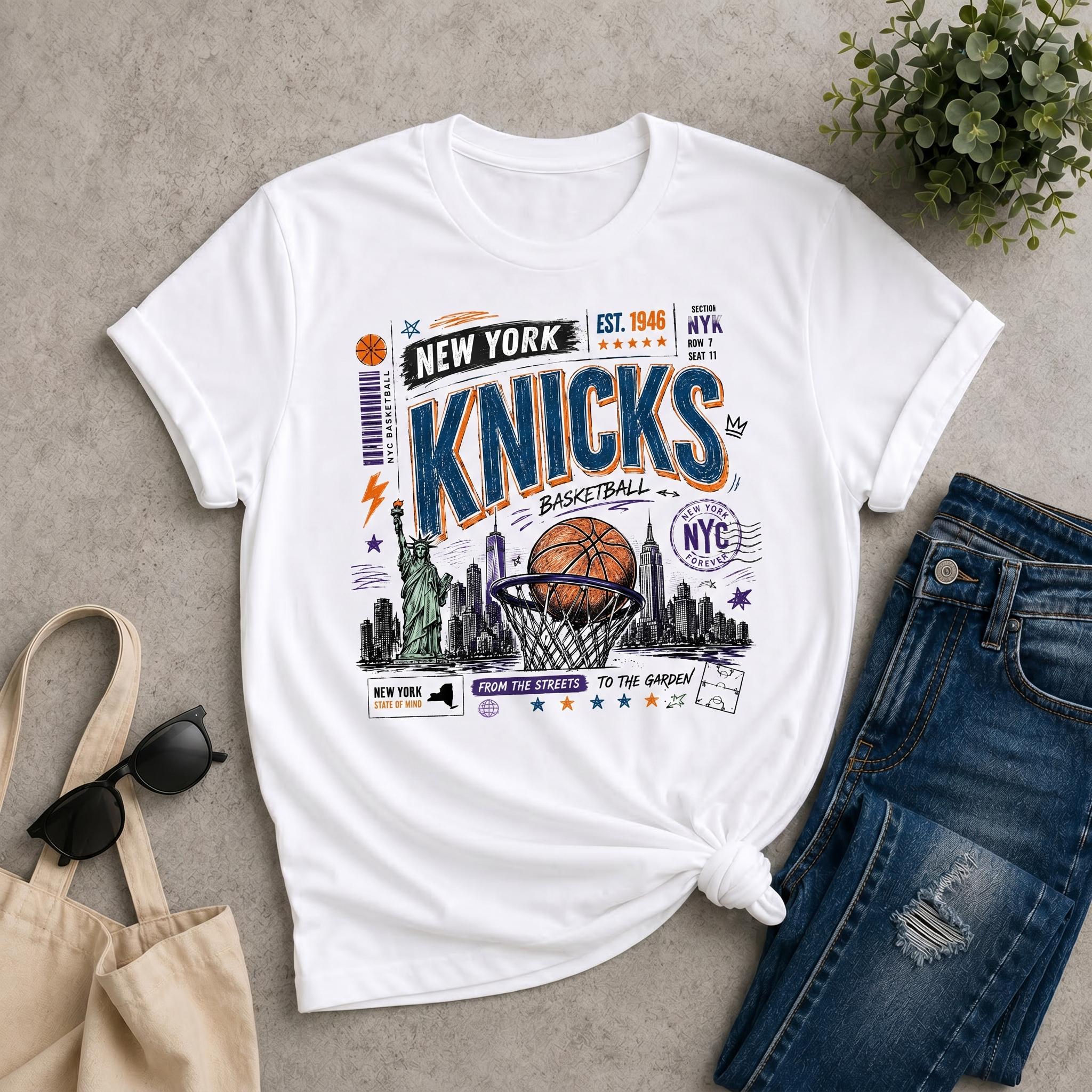 Comfort Colors York Basketball Retro Nyc Hoops Tee Vintage Streetwear Sports Comfort Colors