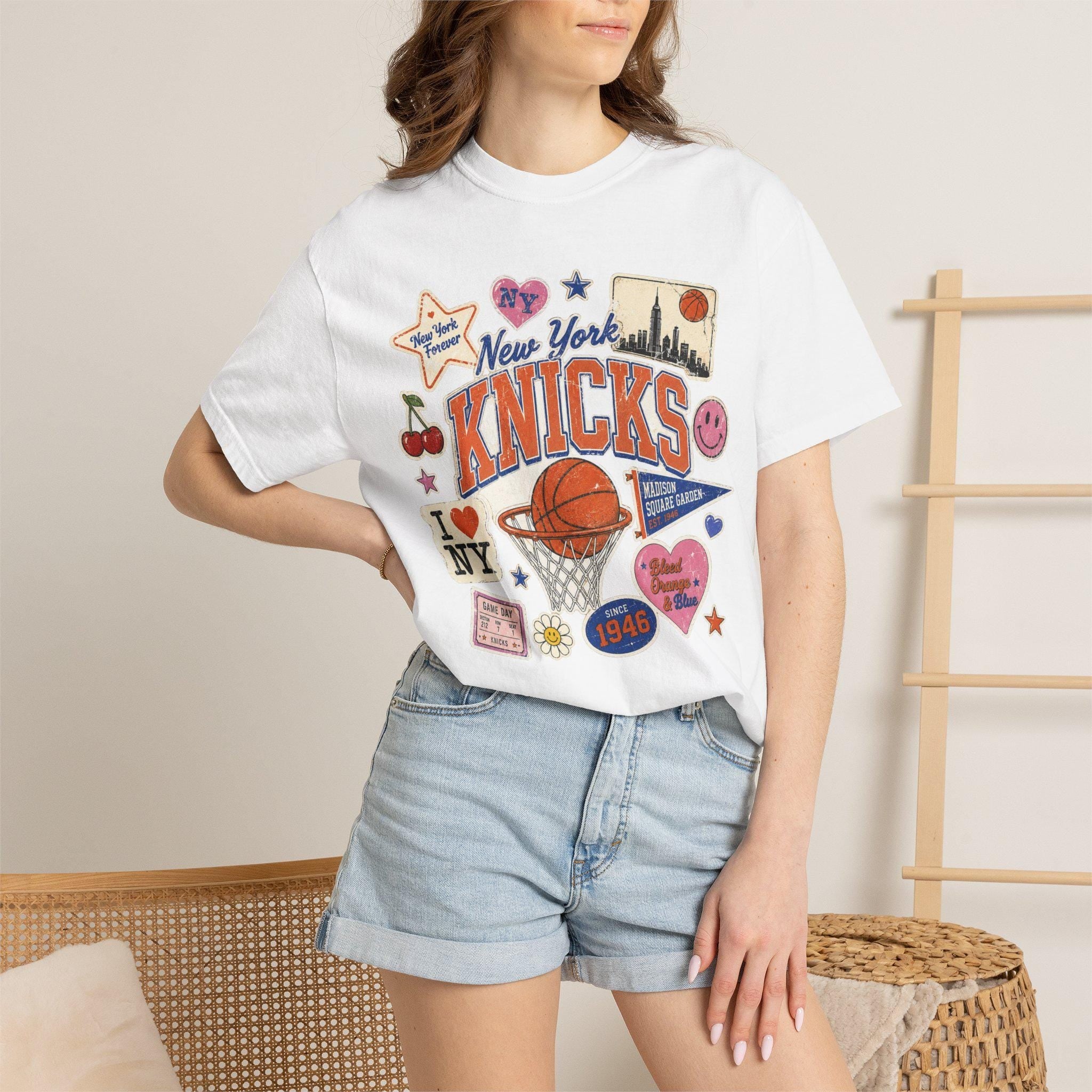 York Knicks Retro Patchwork Basketball Team Unisex