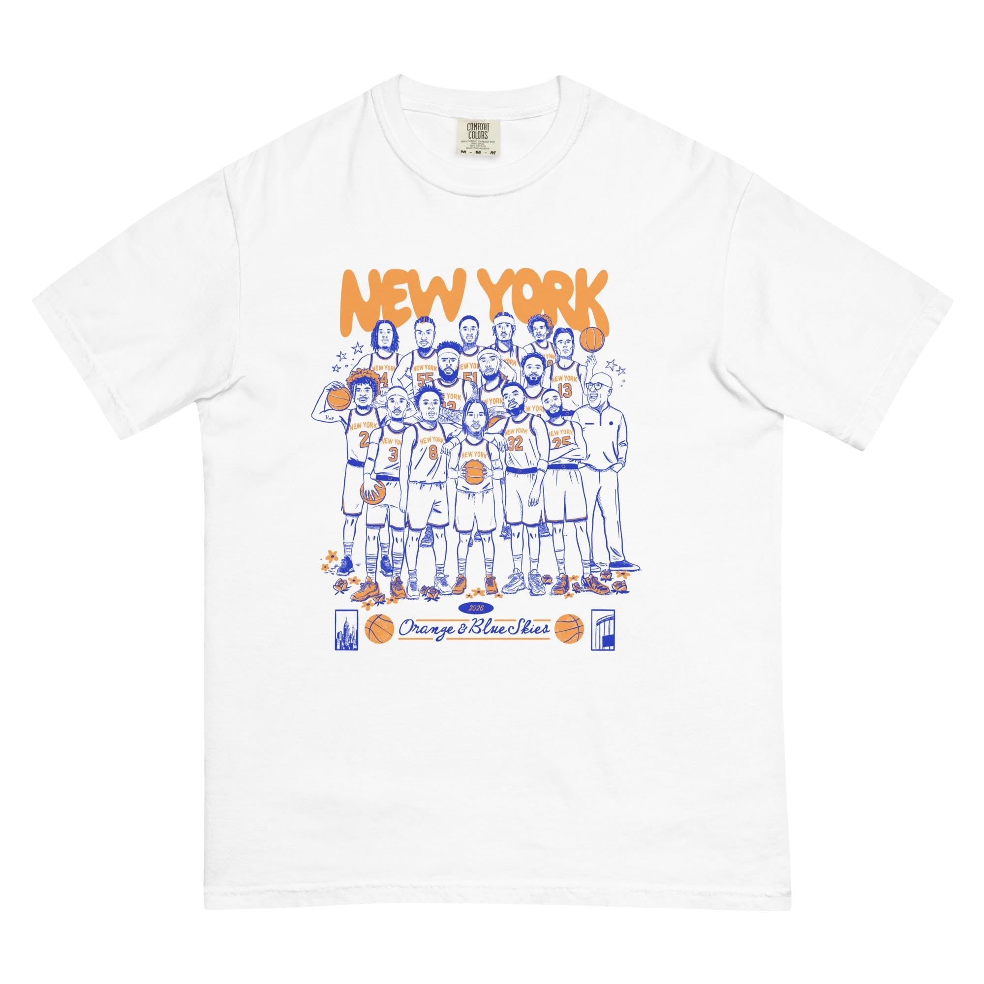 Orange Blue Skies York Basketball Vintage Illustrated Unisex