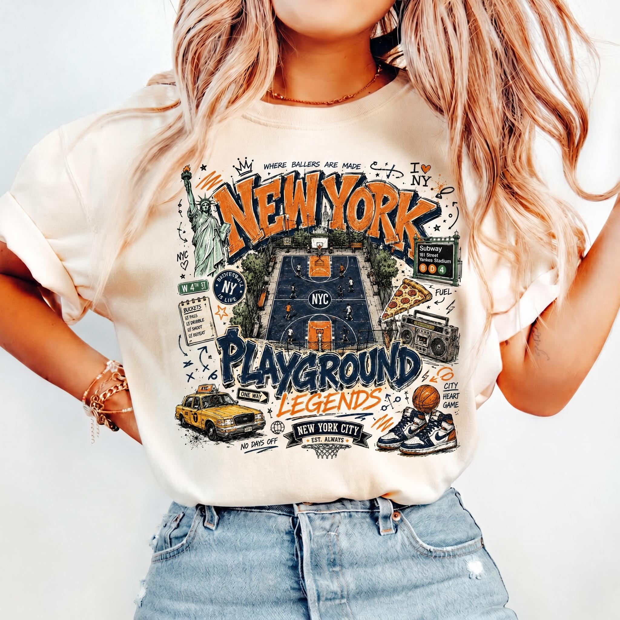 Comfort Colors Vintage York Knicks Retro Basketball Nyc Hoops Fan Streetwear Sports
