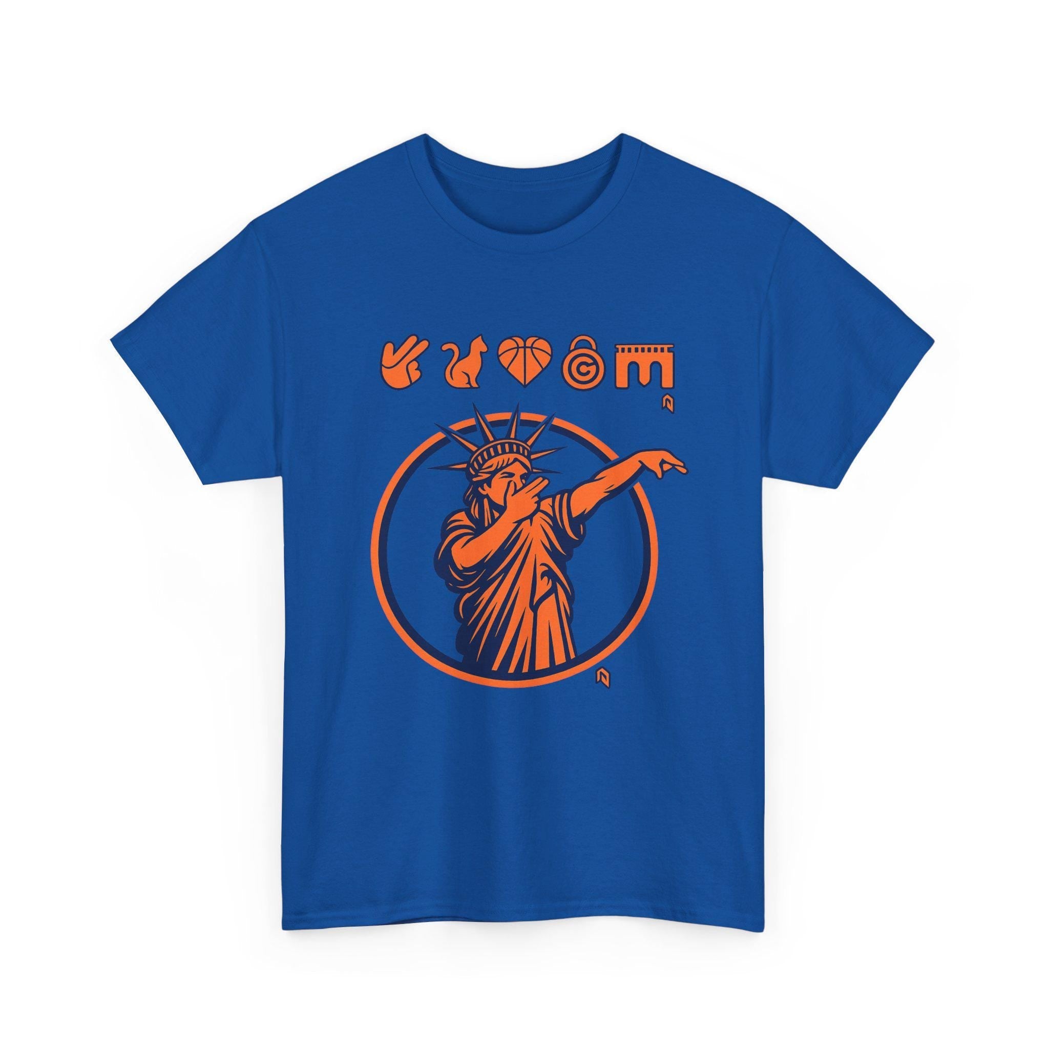 Statue Liberty Dabbing Tee Nyc Liberty Orange Navy Circle Sports Nyc Basketball
