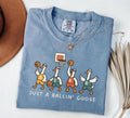 Ballin Goose Basketball Comfort Colors Basketball Sports Mom Fan Tee