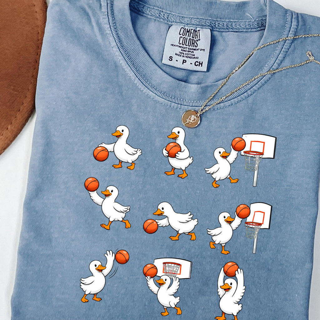 Goose Basketball Comfort Colors Basketball Tee Basketball Player Sports Goose Basketball Lover Tee
