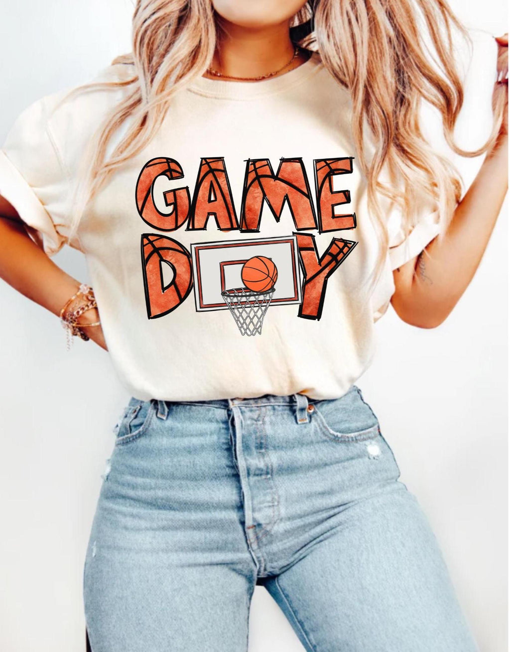 Basketball Game Day Comfort Colors Basketball Sports Mom Fan Tee