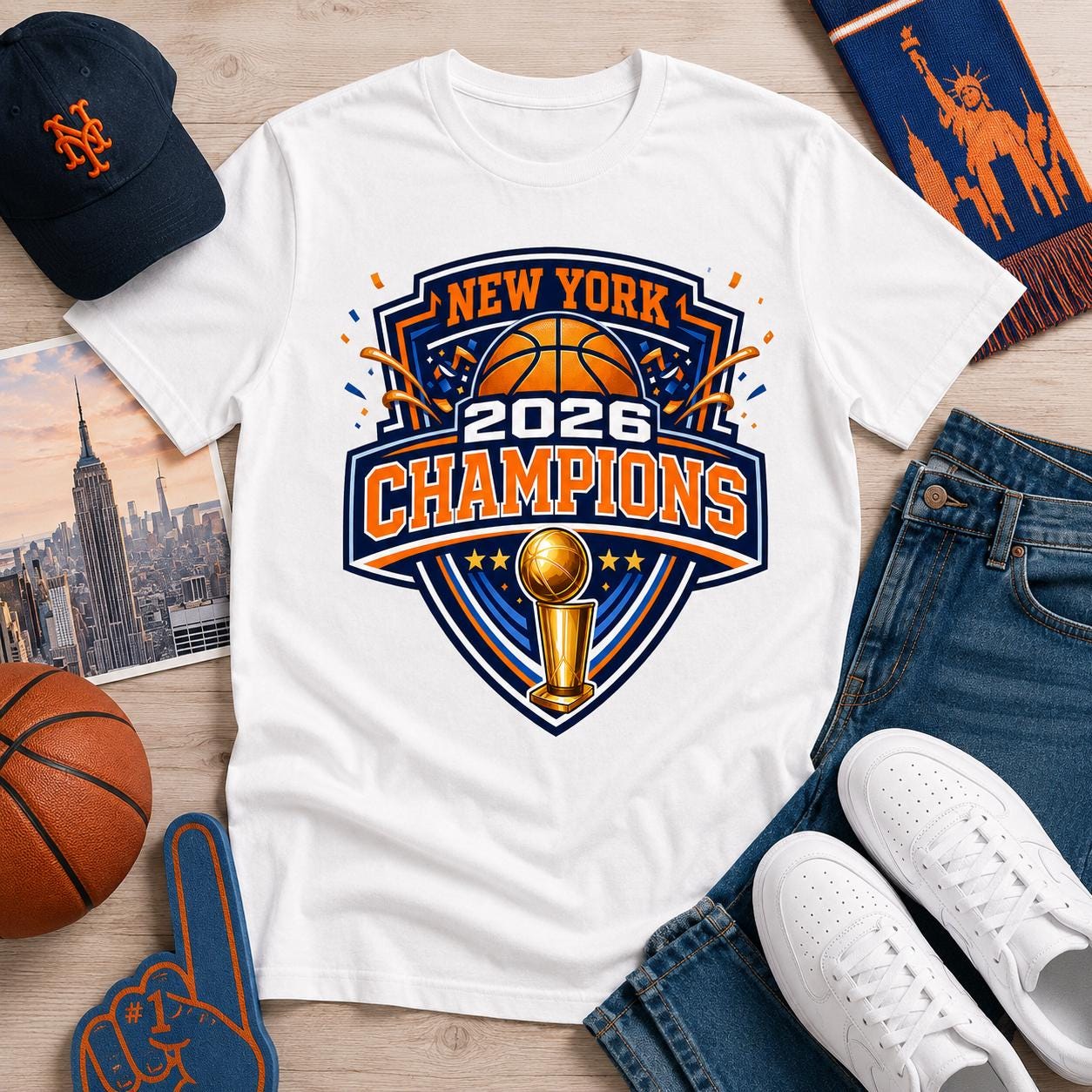 York 2026 Champions Knicks Basketball Fan Tee Nyc Championship York Sports Watch Party Tee