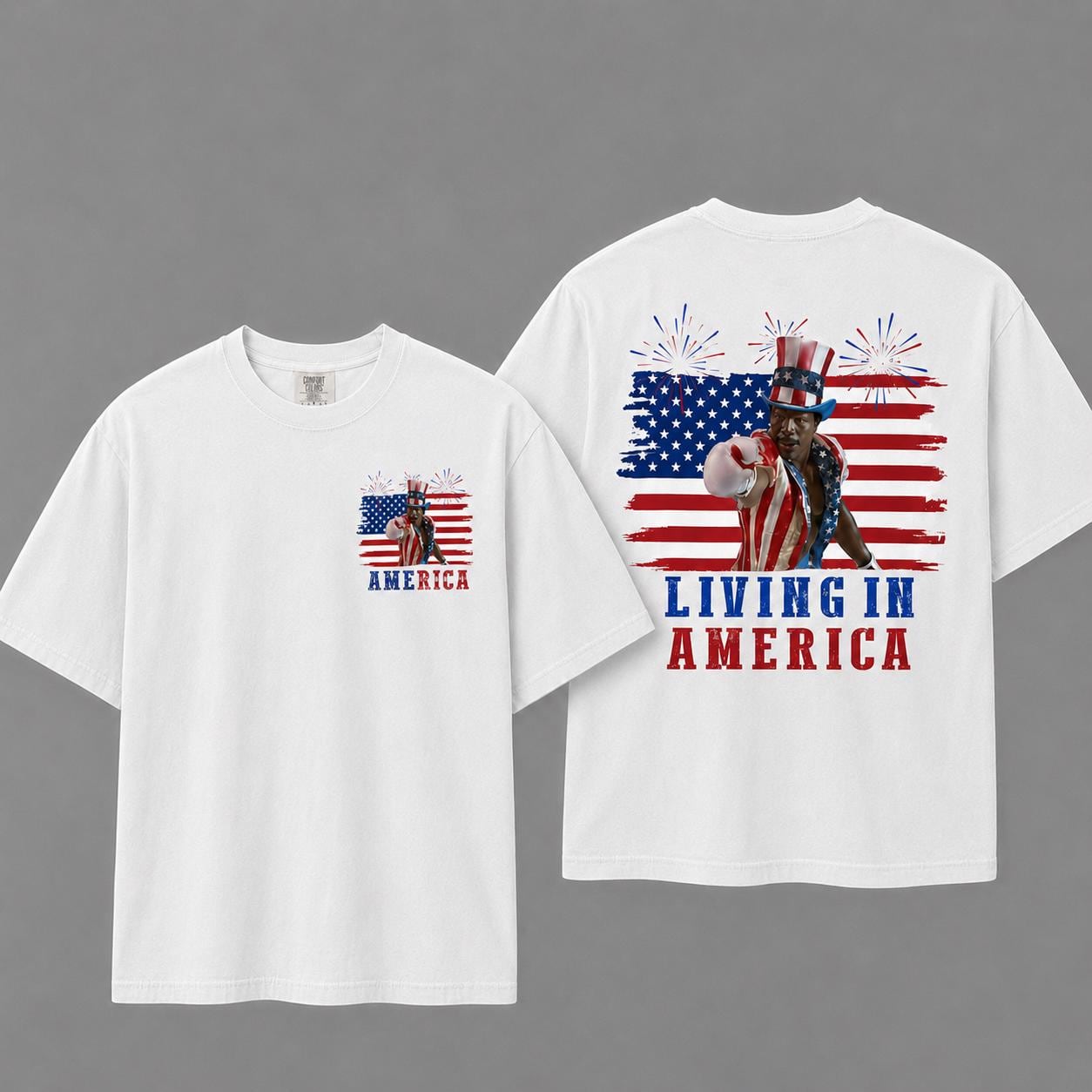 Apollo Creed Living America Comfort Colors Patriotic Boxing Fourth July Vintage America Retro Usa Fighter