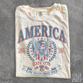 Vintage America Patriotic Eagle Usa Independence Day Tee Fourth July Nation Under God Retro Usa