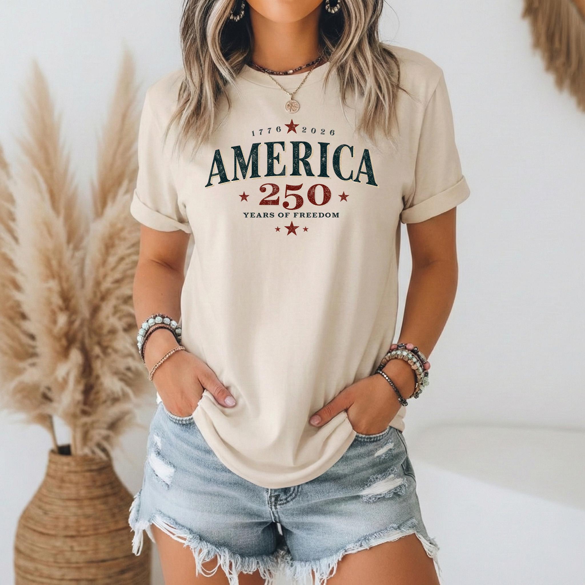 250 Years Freedom Bella Canvas Retro American Flag Usa Flag 4th July Proud Patriotic American
