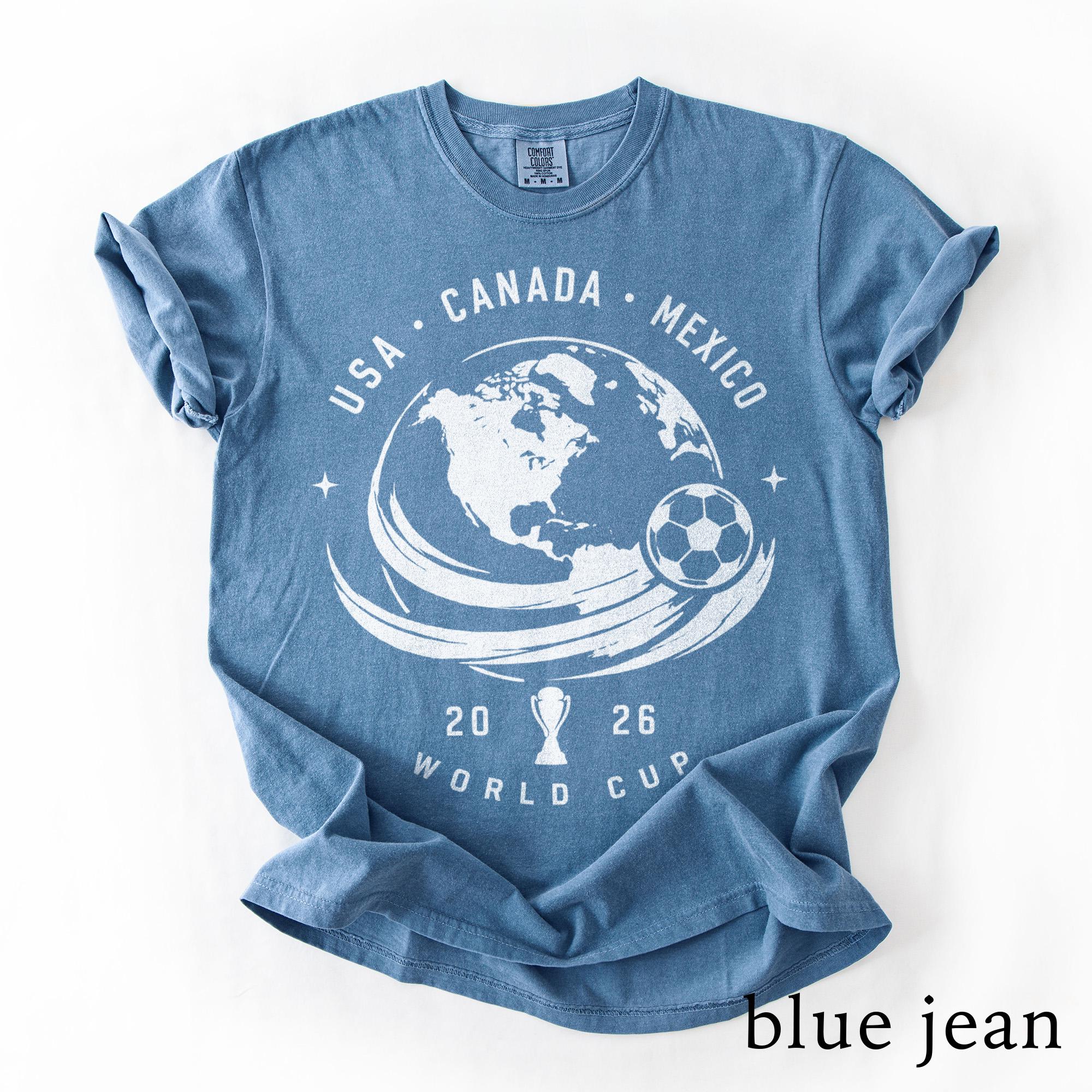 Usa Canada Mexico World Cup 2026 Globe Soccer Tournament International Football Fan Comfort Colors Tee