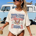 July 4th 1776 National Champions America 250th Anniversary Oversized Tee Distressed Americana
