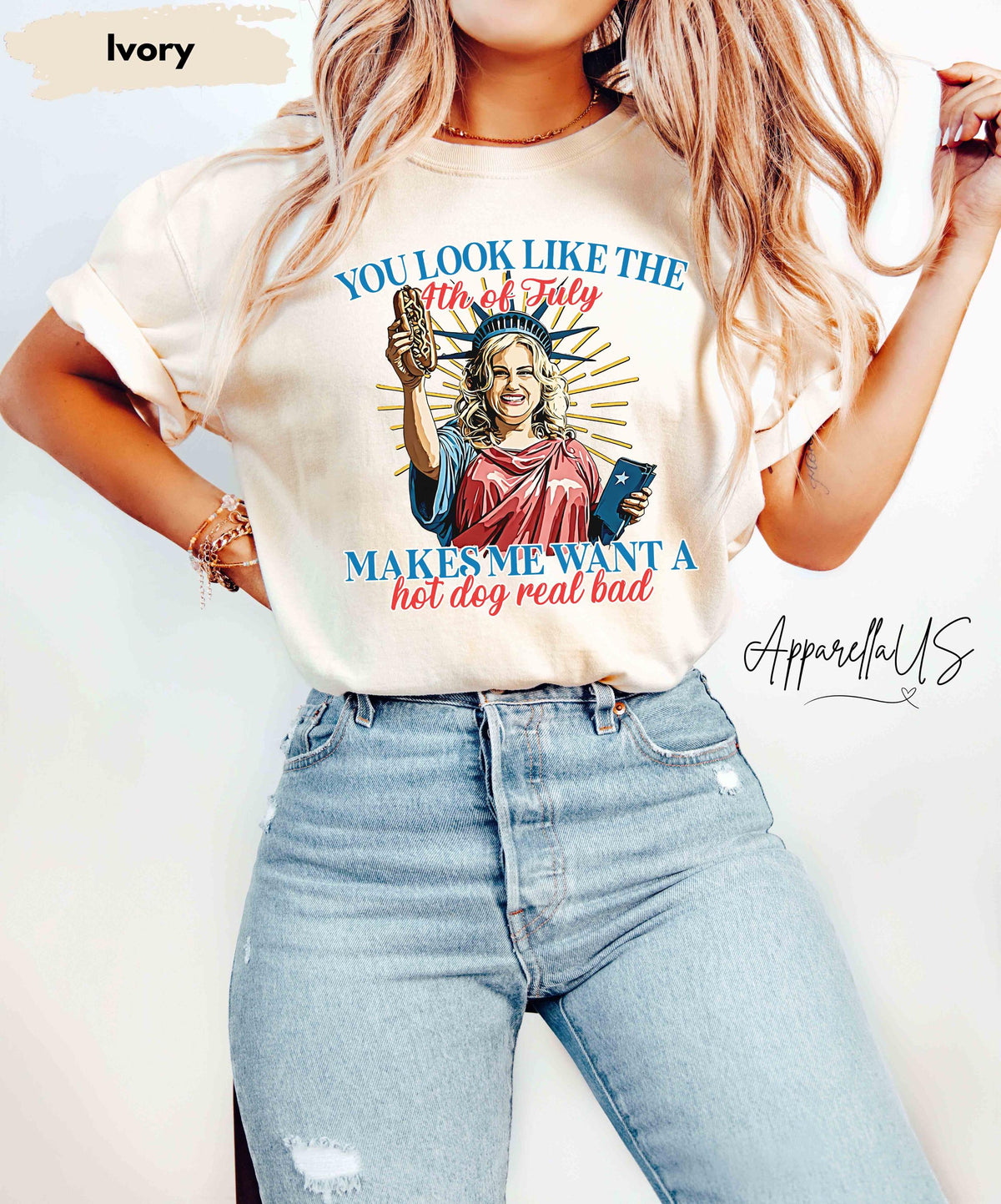 Comfort Colors Like 4th July Tee Makes Want Dog Real Bad Independence Day 4th July Gif