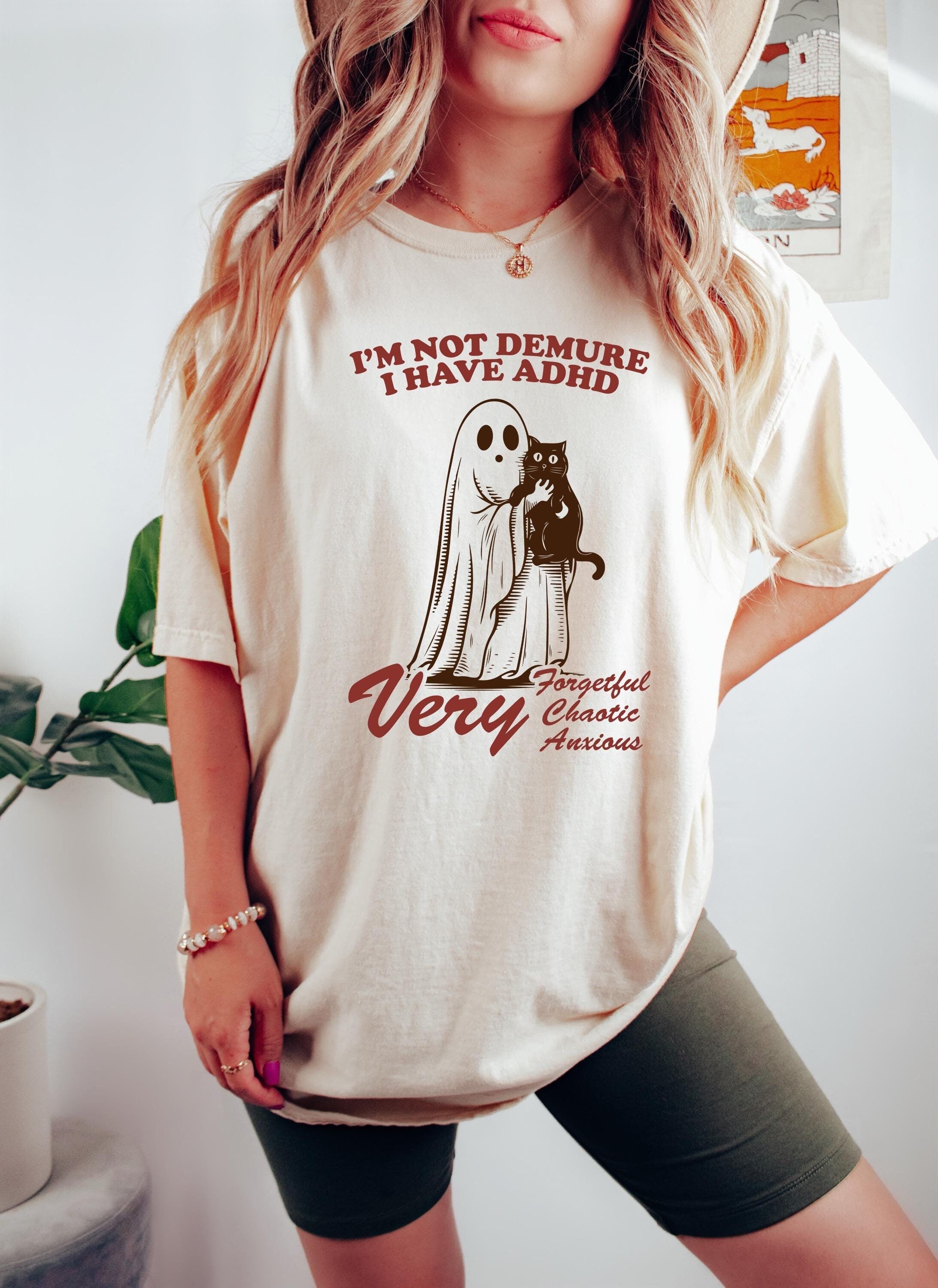 Demure Adhd Demure Trend Halloween Ghos Ghost Holding Ca Very Demure Ghos