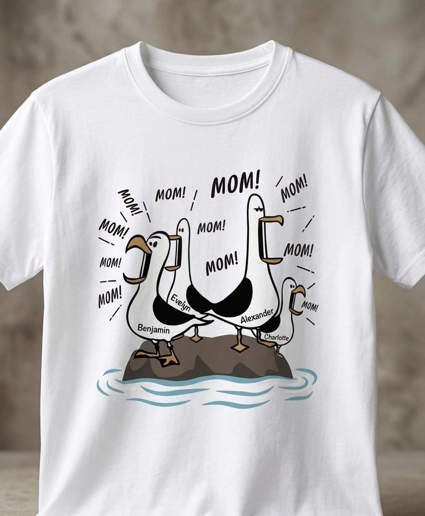 Seagull Mom Island Chaos Expressive Birds Unisex