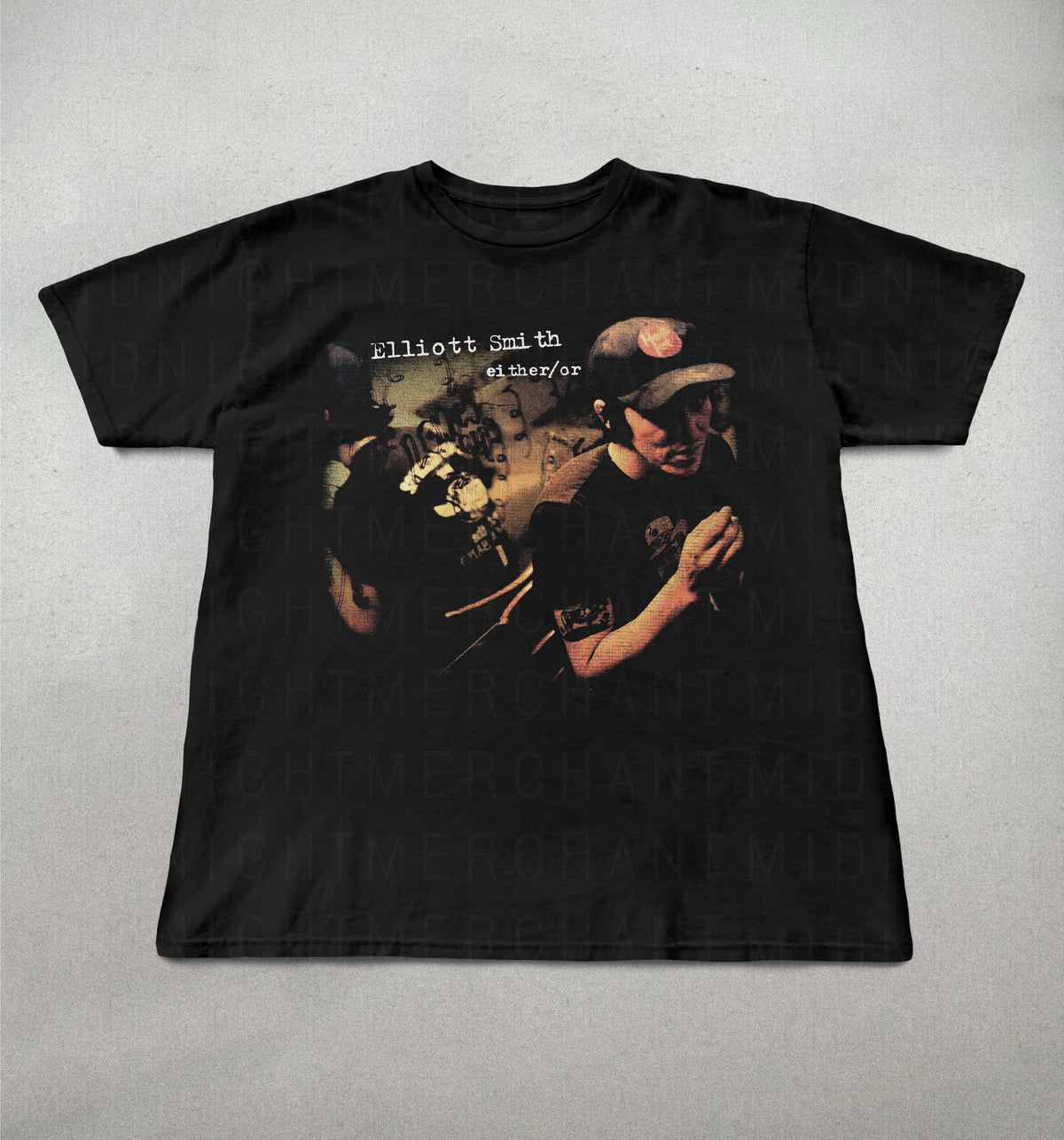 Elliot Smith Either Indie Folk Retro 90s Elliot Smith Alt Rock Tee 90s Band Tee