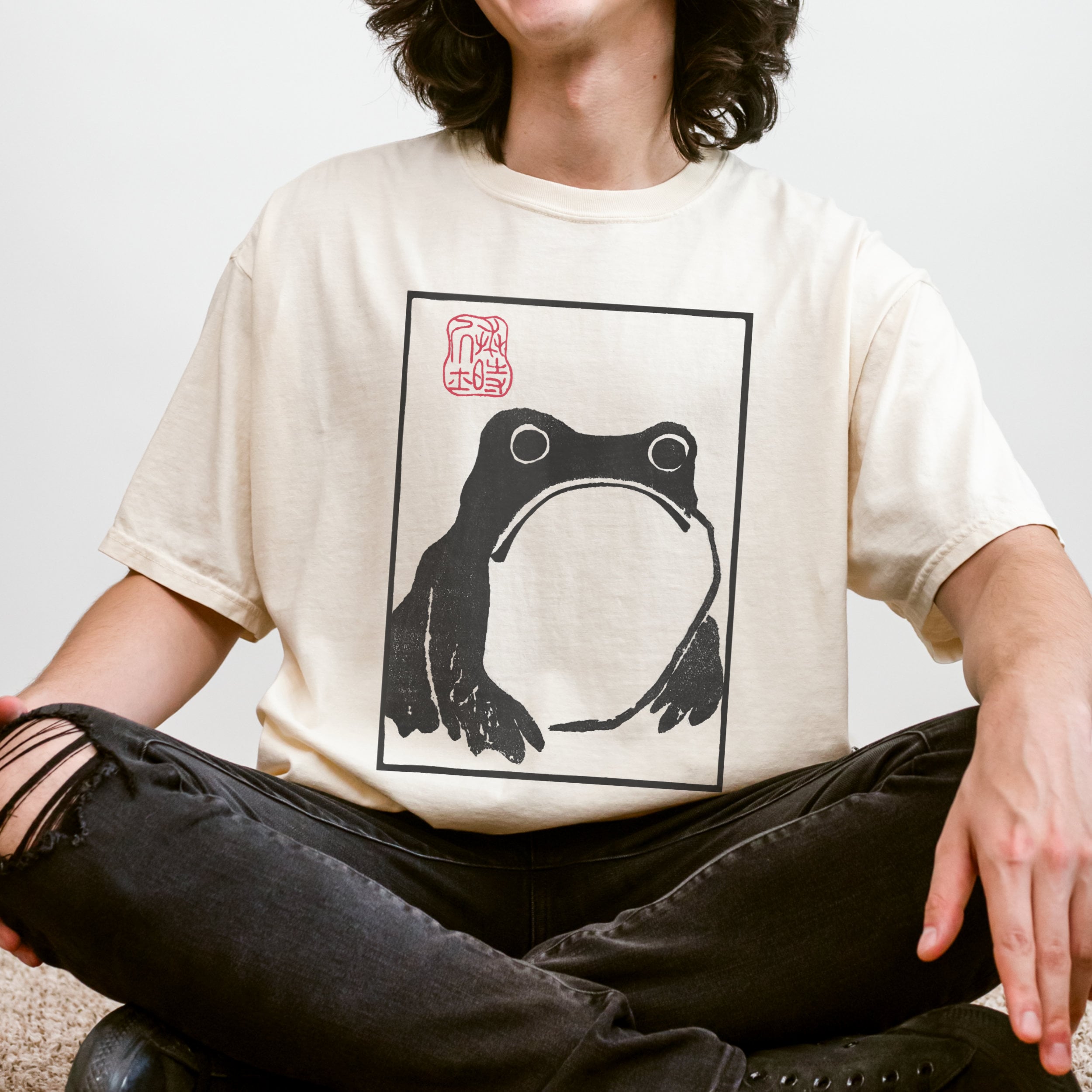 Ukiyo-E Frog Organic Japanese Art Tee Unisex