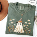 Comfort Colors Ghost Floral Ghos Retro Halloween Fall Halloween Daisy Flower