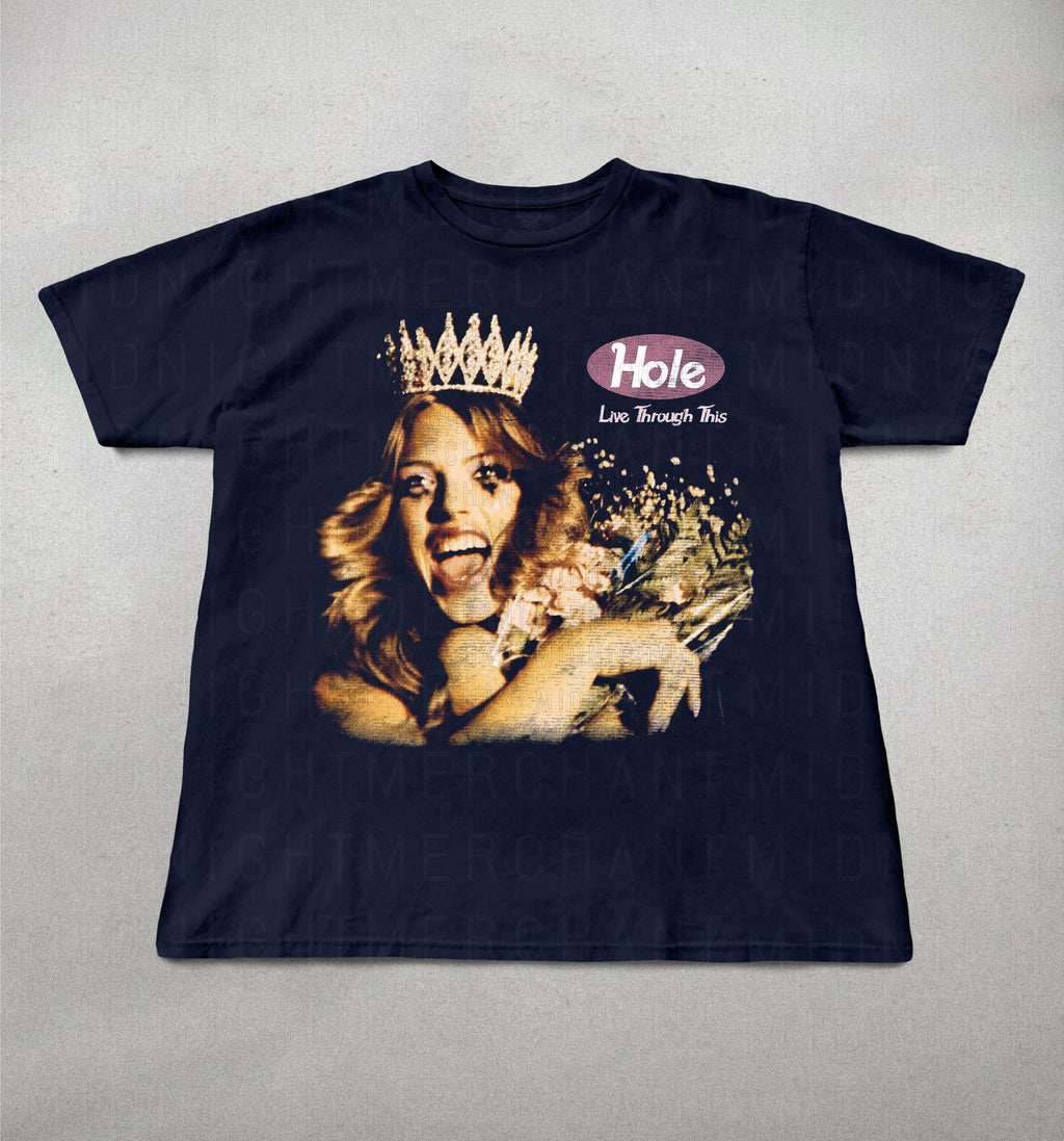Hole Band Live Through 90s Band Tees Retro Alt Rock Tee