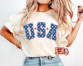 Comfort Colors Retro Star Usa 4th July Star American Retro Usa Merican Girl