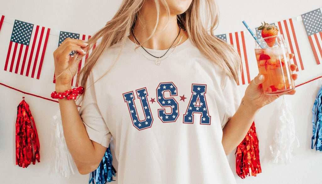 Retro Usa 4th July American Retro Usa Oversized Tee Merica Usa Tee