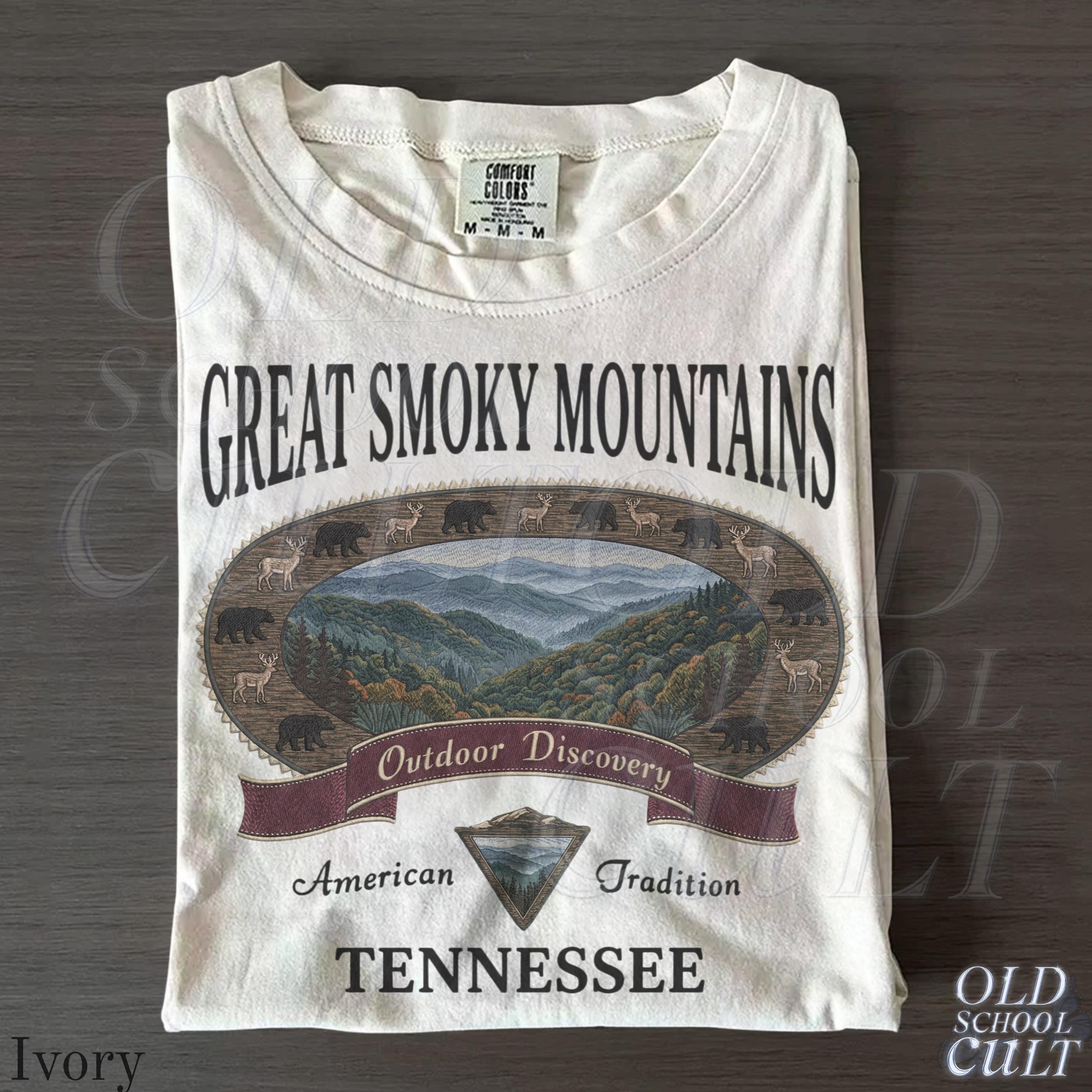 Vintage Smoky Mountains Retro Comfort Colors Tennessee National Park 90s Nostalgia