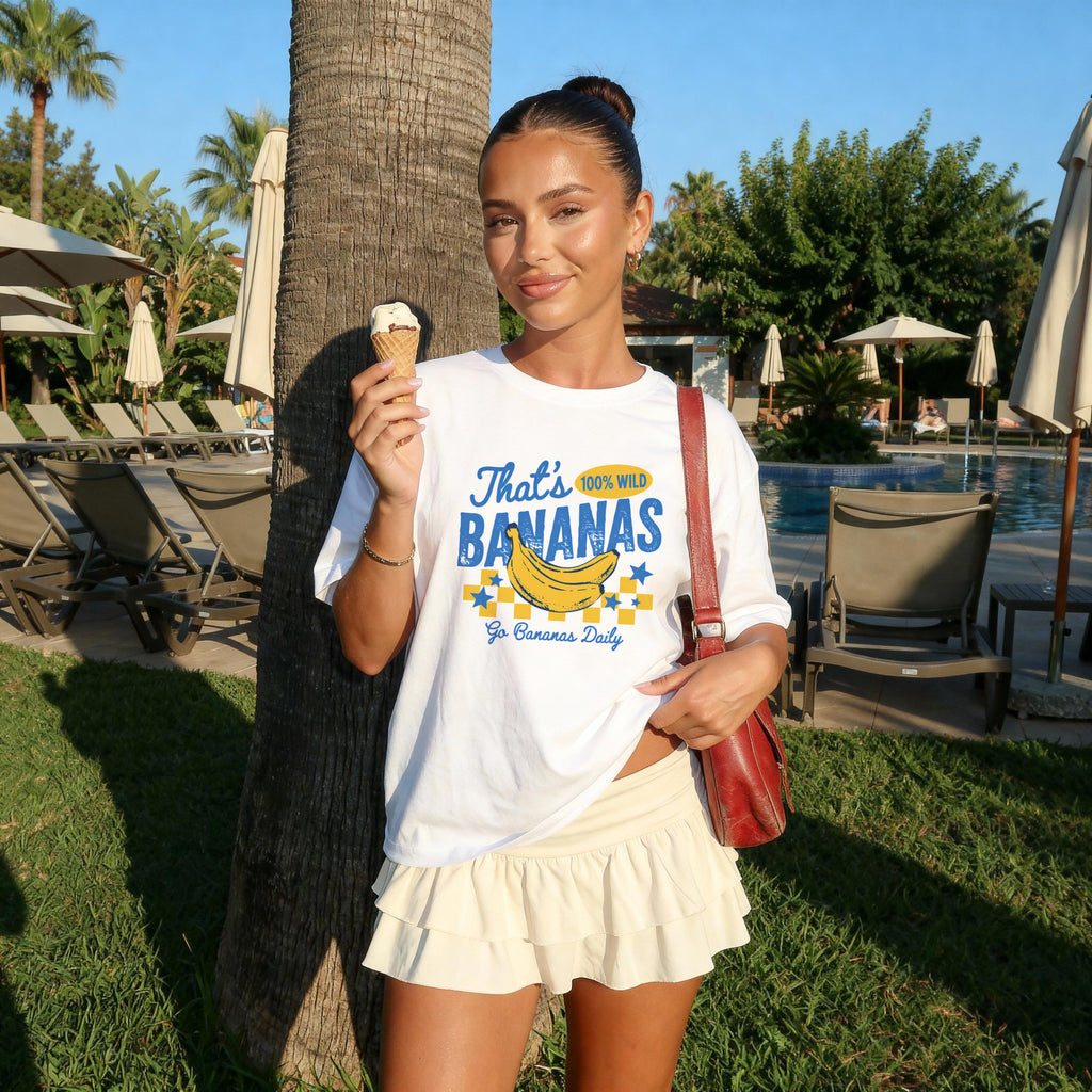 Thats Bananas Summer Fruit Food Pun Retro Banana Summer Comfort Colors