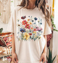Boho Wildflower Comfort Colors Spring Floral Tee Unisex