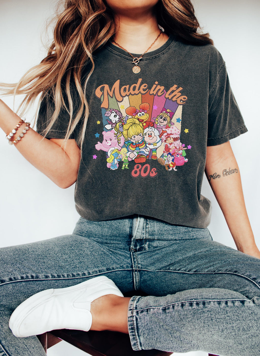 Cartoon Friends Nostalgia Made 80s 80s Y2k Tee 80s Party Rainbow Vintage 1980 Tee Birthday