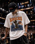 York Knicks Champions Tee 2026 Nba Finals Trophy City Skyline