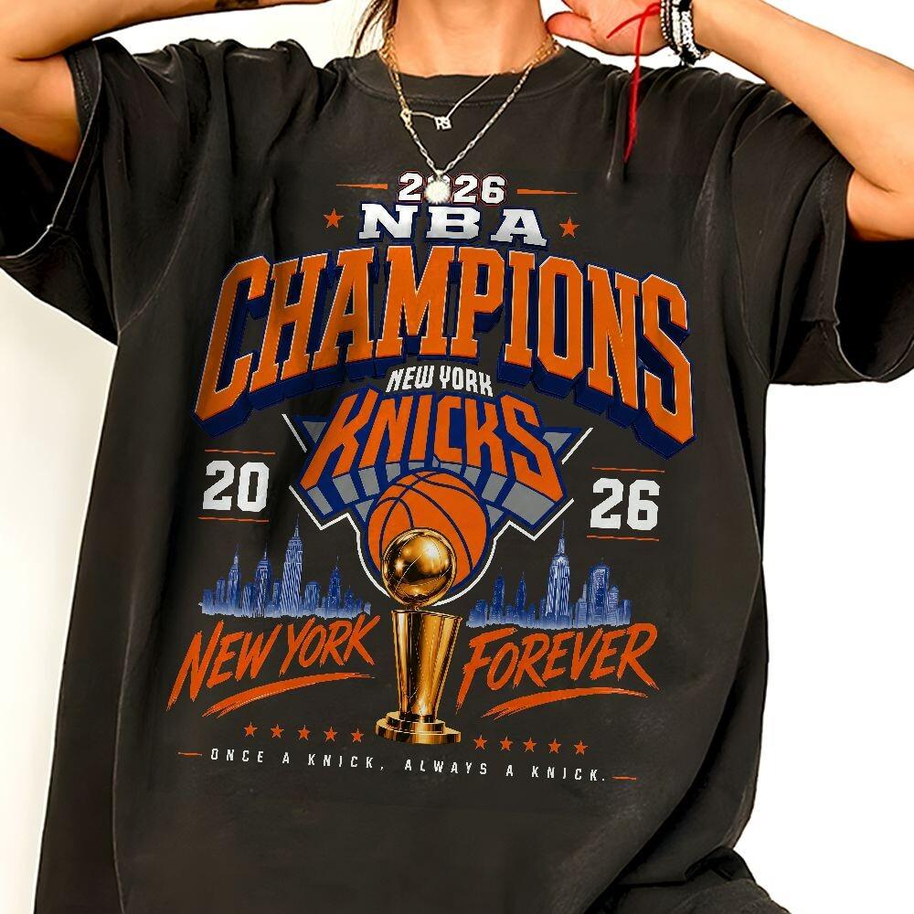 Knicks 2026 Champions Vintage Retro York Basketball Champions Tee Vintage Spor Championship Fan