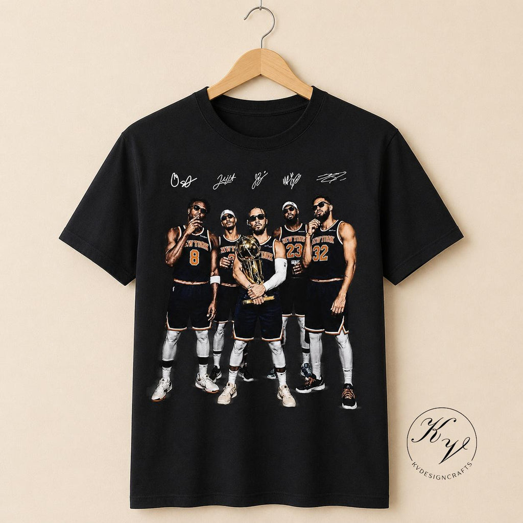 York Knix Champions 2026 Gildan 5100 Black Basketball Tee Knix Fan Nba Finals