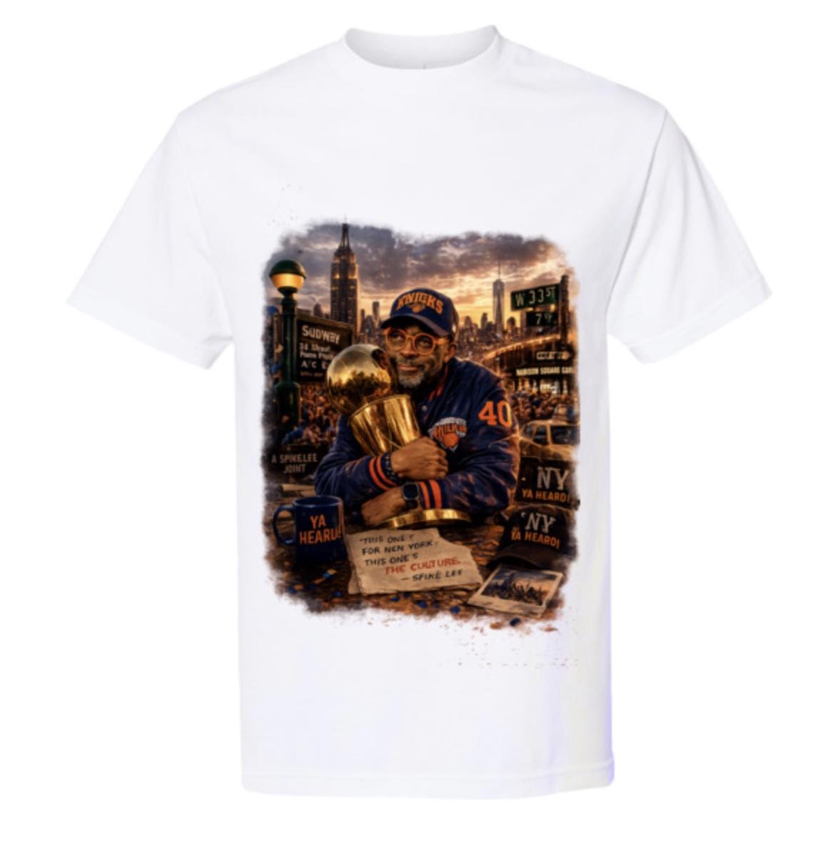 Spike Lee Knicks Championship York Basketball Culture Tee 2026 Champions