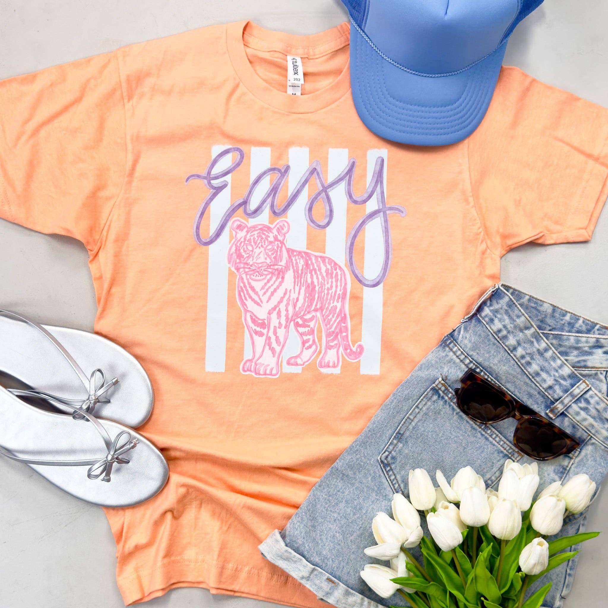 Easy Tiger Watercolor Stripes Tee Unisex , , , Long Sleeve Tee
