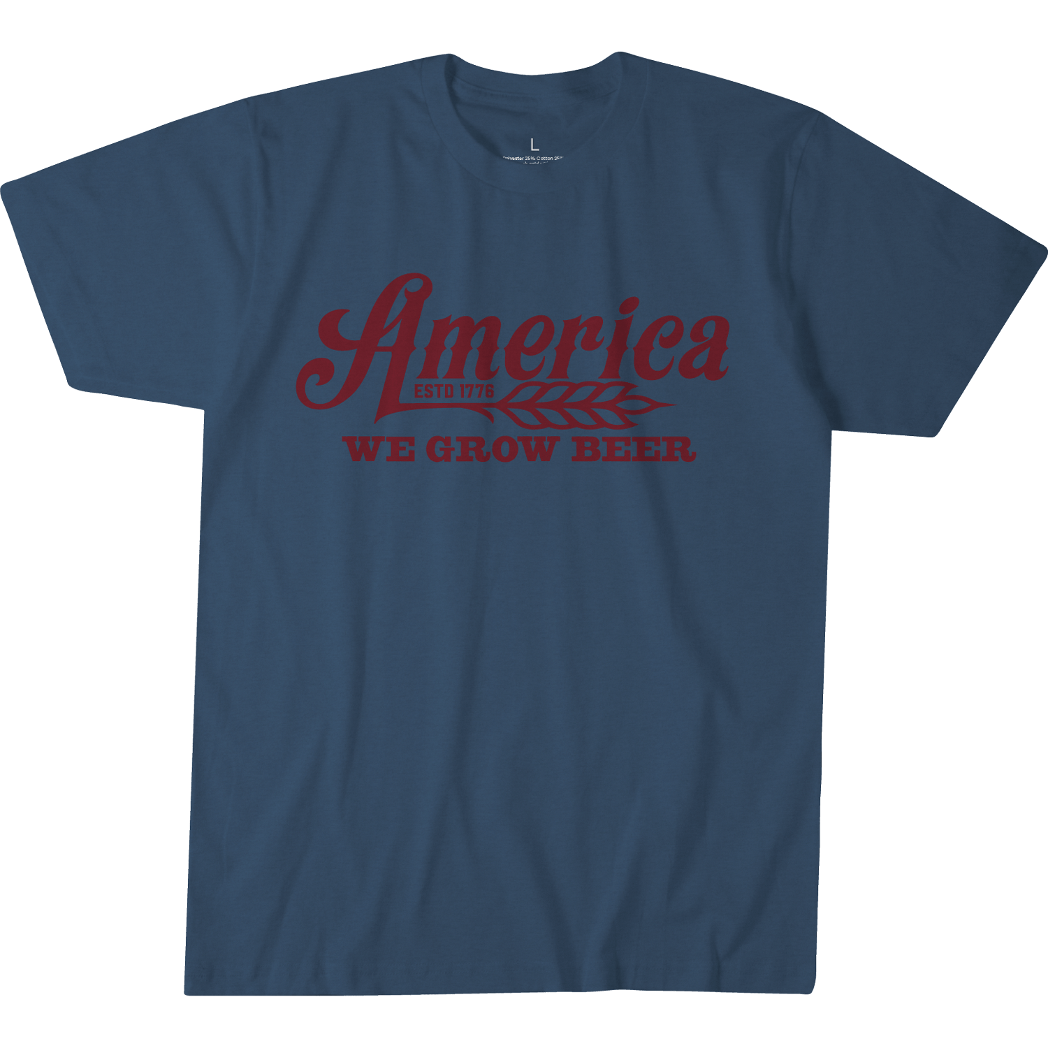We Grow Beer Tee-Heather Blue Unisex , , , Long Sleeve Tee