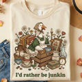 Id Rather Be Junkin Goose Unisex , , , Long Sleeve Tee