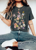 Chic Wildflowers Floral Vintage Unisex , , , Long Sleeve Tee
