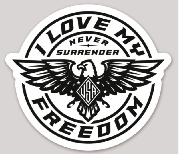 I Love My Freedom Logo Decal - 3595 Unisex , , , Long Sleeve Tee