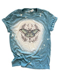 Unisex Celestial Luna Moth Hand-Bleached Graphic Tee Unisex , , , Long Sleeve Tee