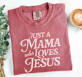 Mama Who Loves Jesus Shirt, Christian Tee, Comfort Colors® Unisex , , , Long Sleeve Tee