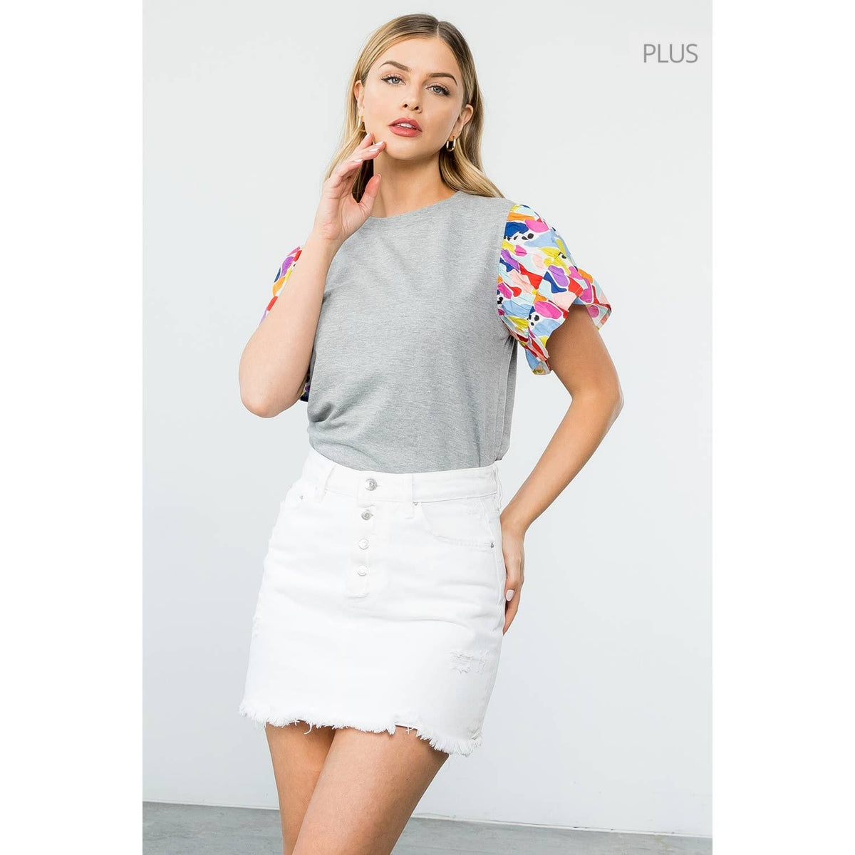 /Size Xl/ Spotted Sleeve Knit Top Unisex , , , Long Sleeve Tee