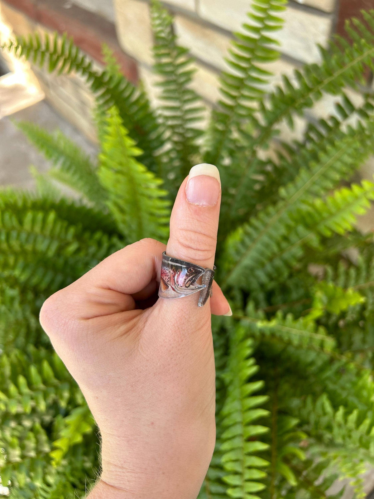 Trout and Fishing Lure Jewelry Ring Unisex , , , Long Sleeve Tee