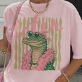Summer Later Gator Stripes Alligator Preppy Graphic Tee Unisex , , , Long Sleeve Tee