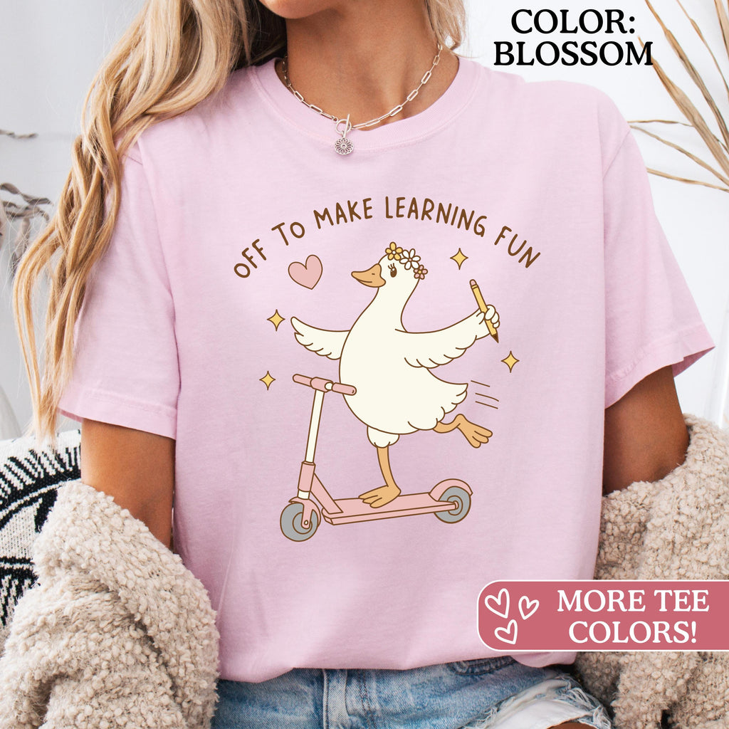 Comfort Colors Teacher Back School Goose Scooter Unisex