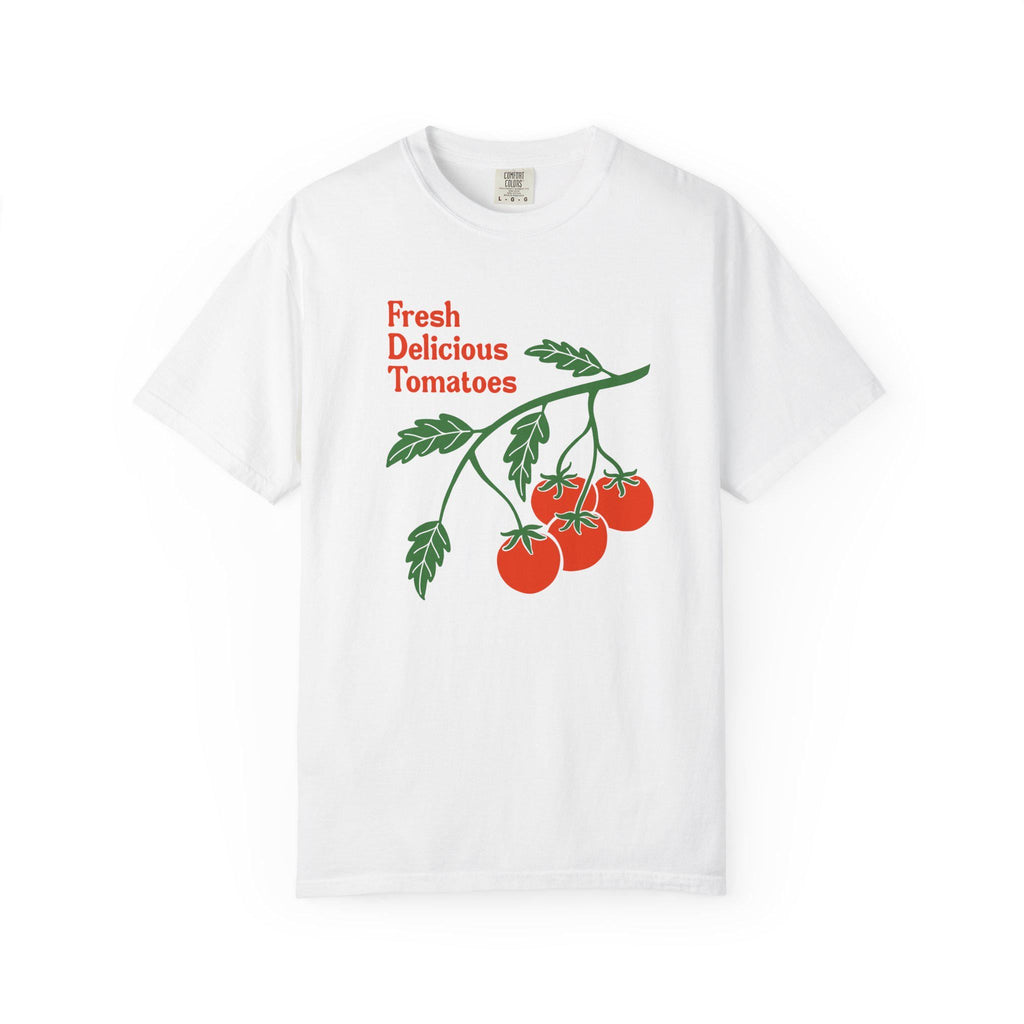 Fresh Delicious Tomatoes Tomato Vine Red Green Produce Tee Fdt